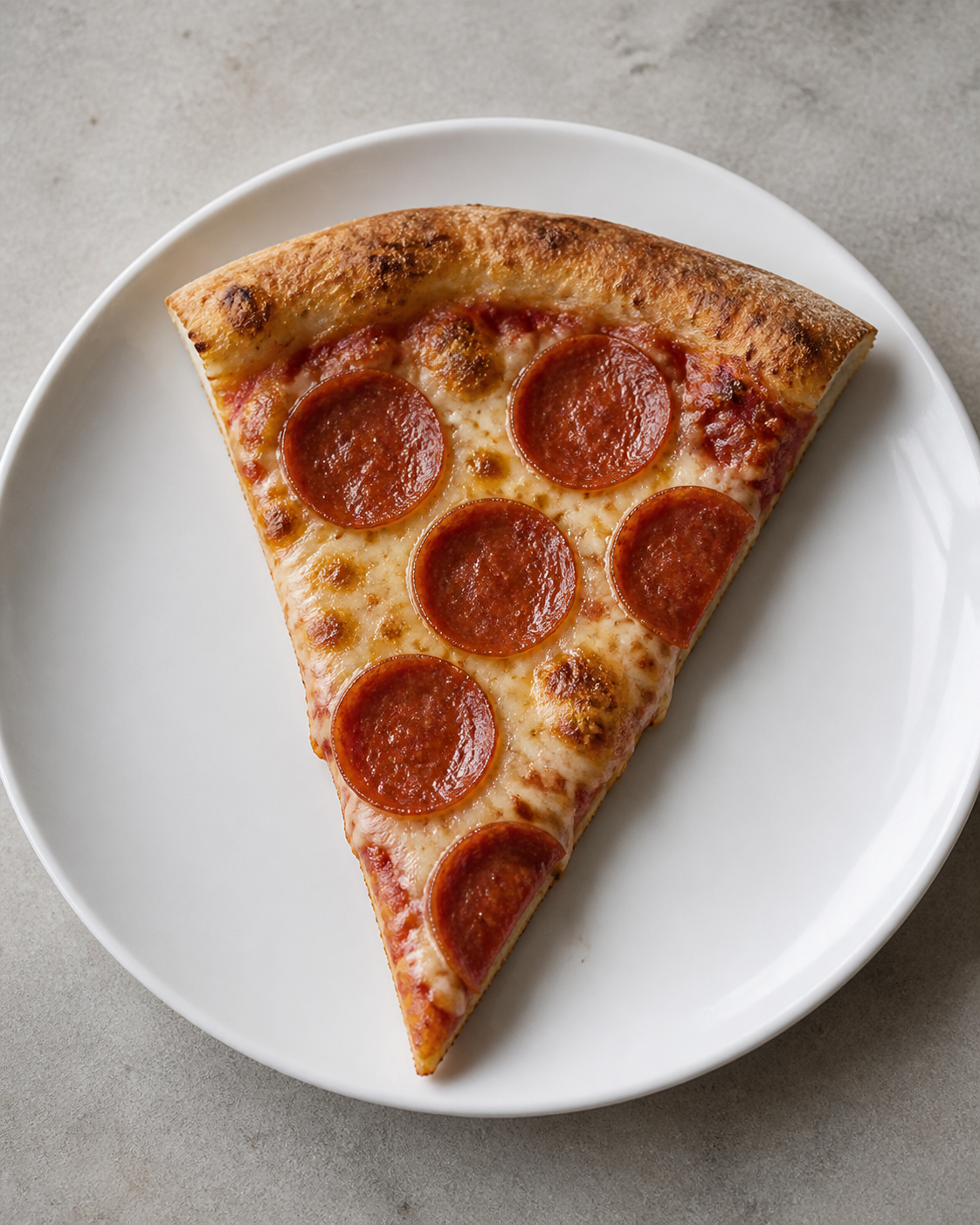 A plain pizza slice before using Disgustify