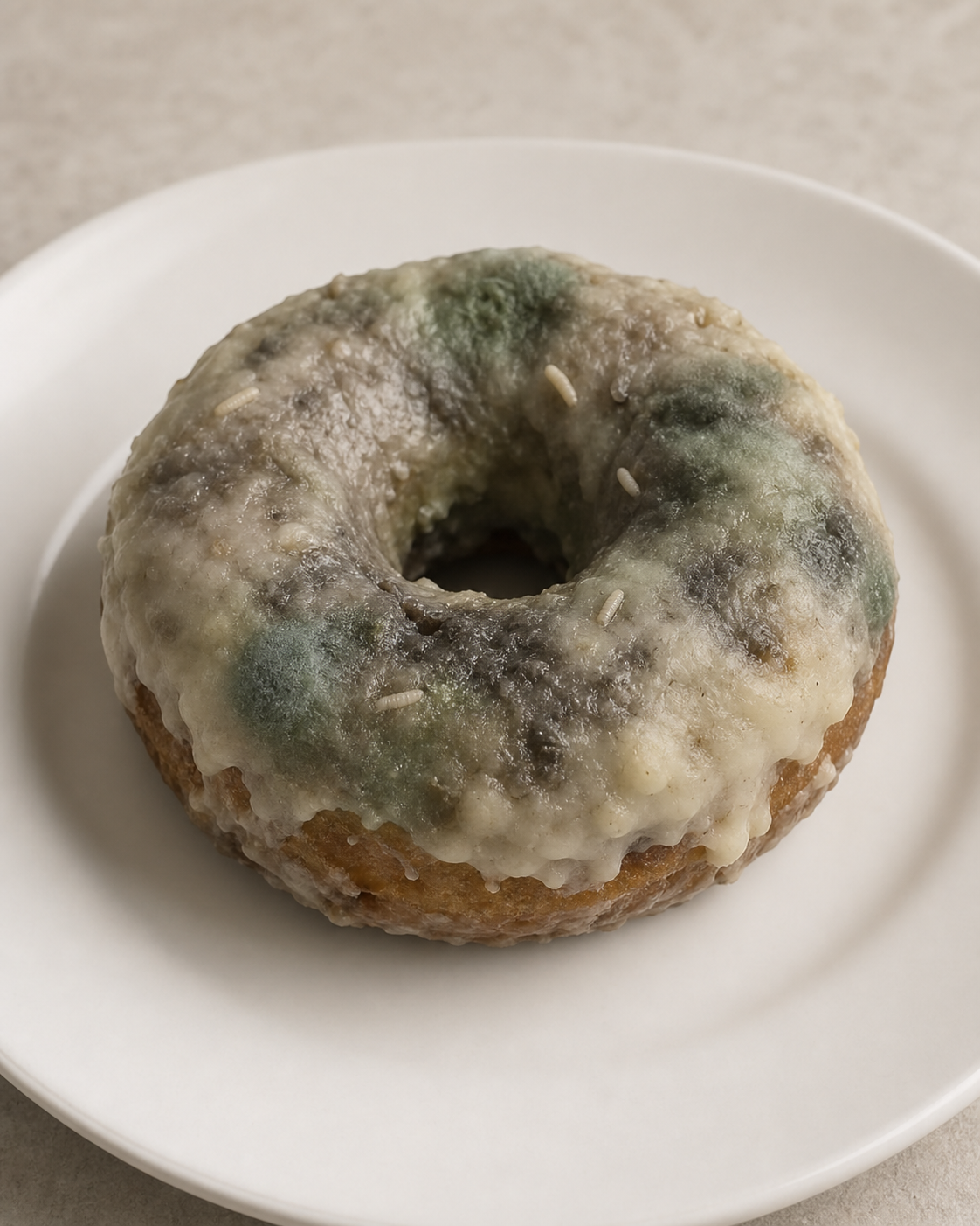 A sweet food changed to look disgusting